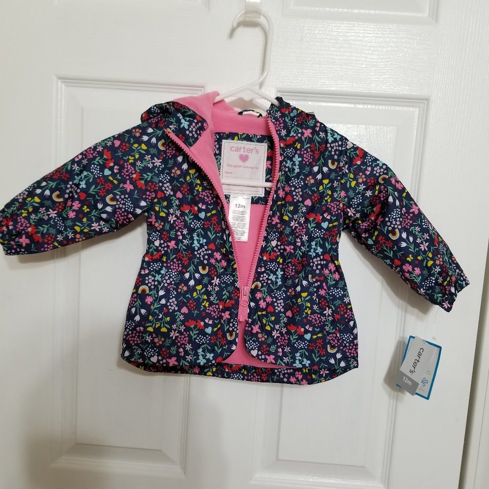 Carters Floral Lined Light weight Jacket